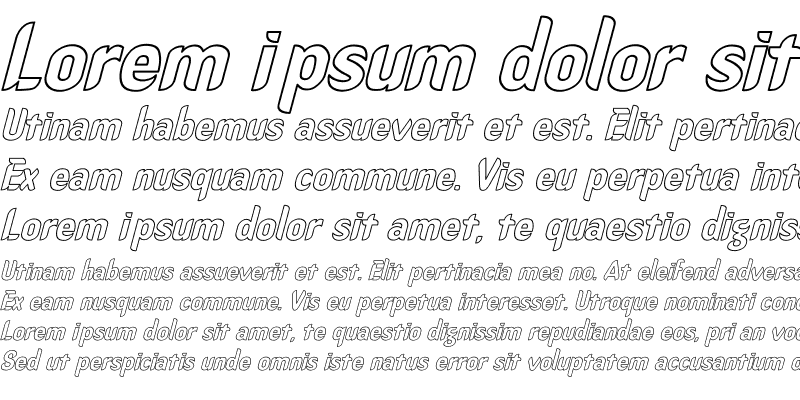Sample of OregonDry Hollow Italic Italic