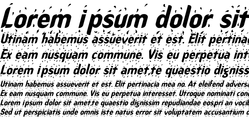 Sample of OregonWet Italic Italic