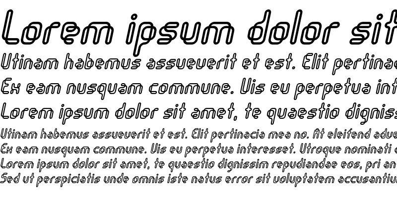 Sample of Orgasmia Outline Italic