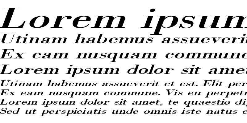 Sample of Orgreave Extended Italic