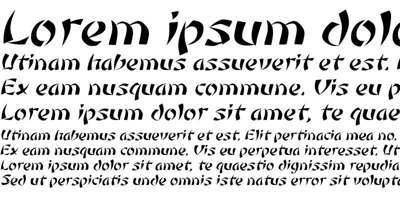 Sample of Orient1-Extended Italic