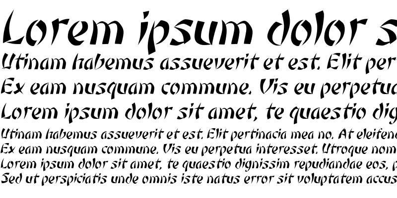 Sample of Orient1 Italic