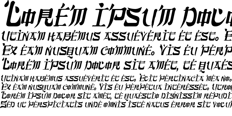 Sample of Orient2-Condensed Italic