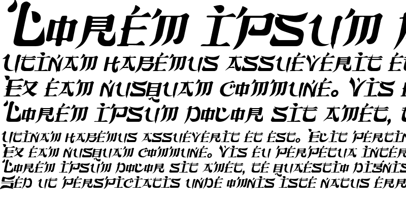 Sample of Orient2 Italic
