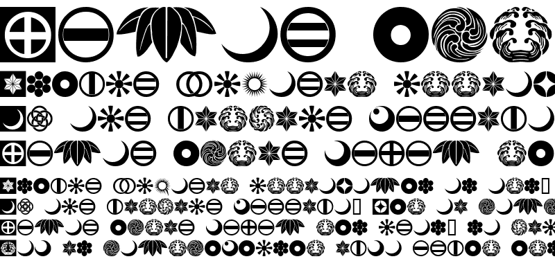 Sample of Oriental Icons IV Regular