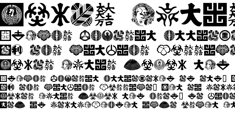 Sample of Oriental Icons Regular
