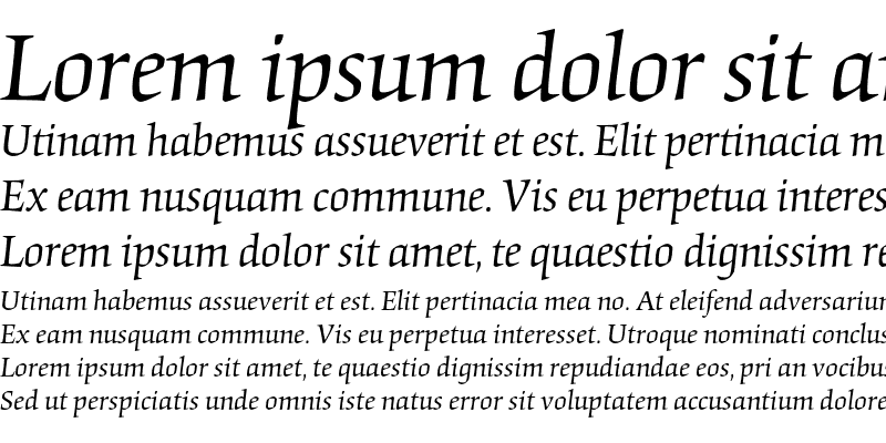 Sample of Origami Std Italic