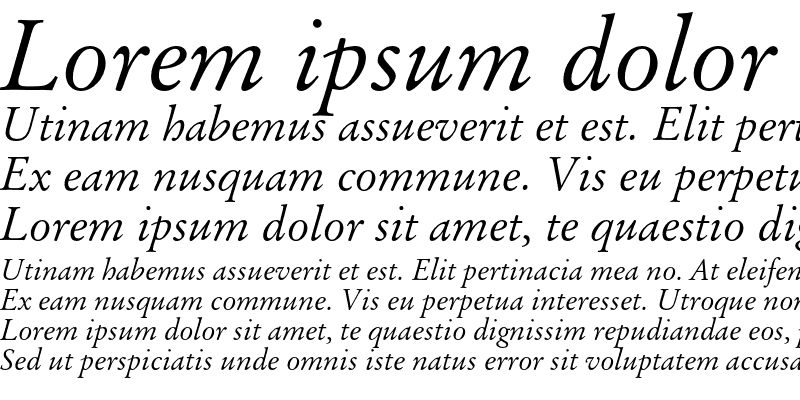 Sample of Original Garamond Italic