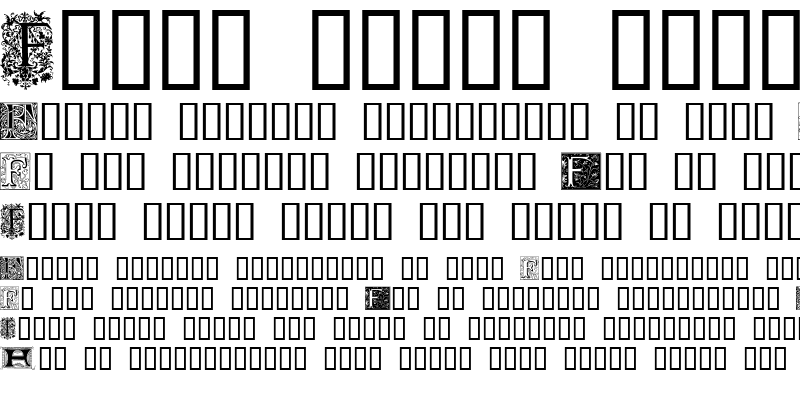 Sample of Ornamental Initials F Regular