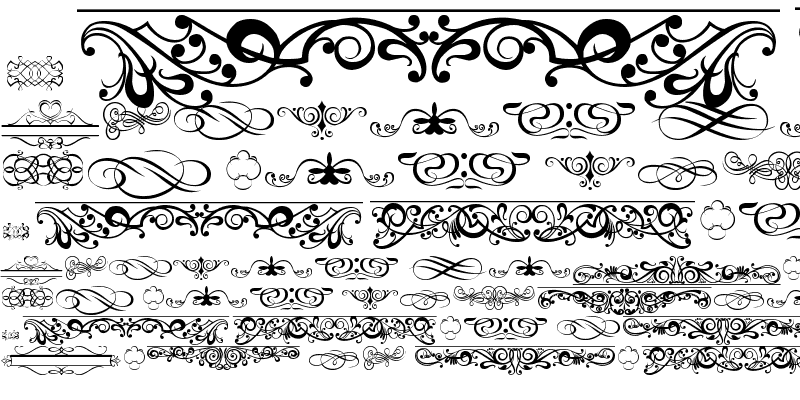 Sample of ornaments labels and frames