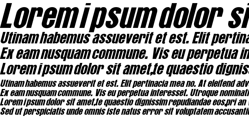 Sample of Ornoli Italic