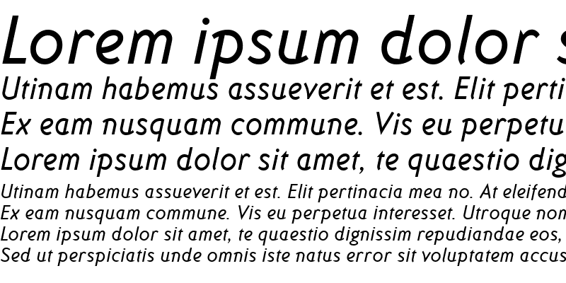 Sample of Ottomat Italic