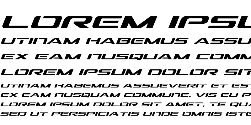 Sample of Outrider Italic Italic