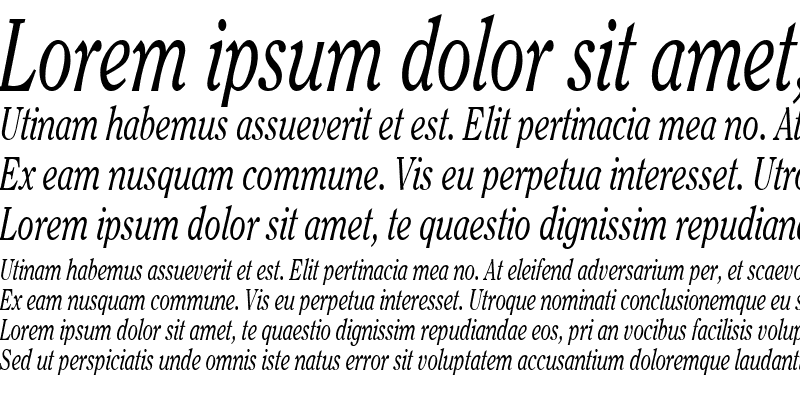 Sample of OxfordCondensed Italic