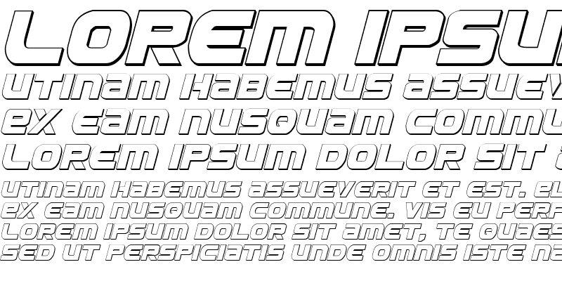 Sample of Ozda 3D Italic Italic