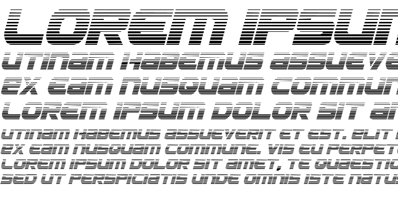 Sample of Ozda Gradient Italic