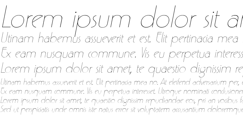 Sample of P700-Deco Italic