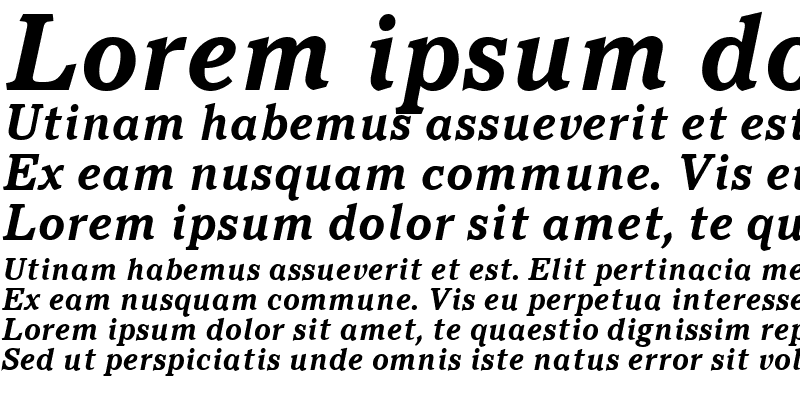 Sample of Pacella Bold Italic