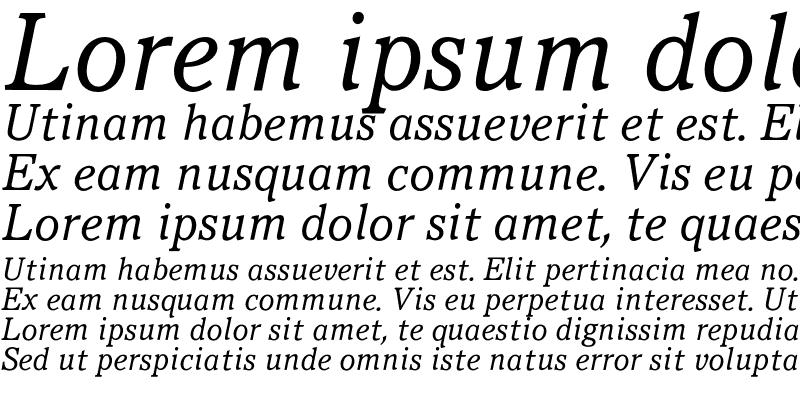 Sample of Pacella Book Italic