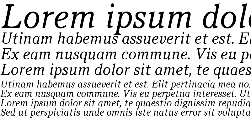 Sample of Pacella Italic
