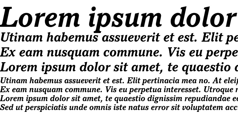 Sample of Pacella ITC Std Bold Italic