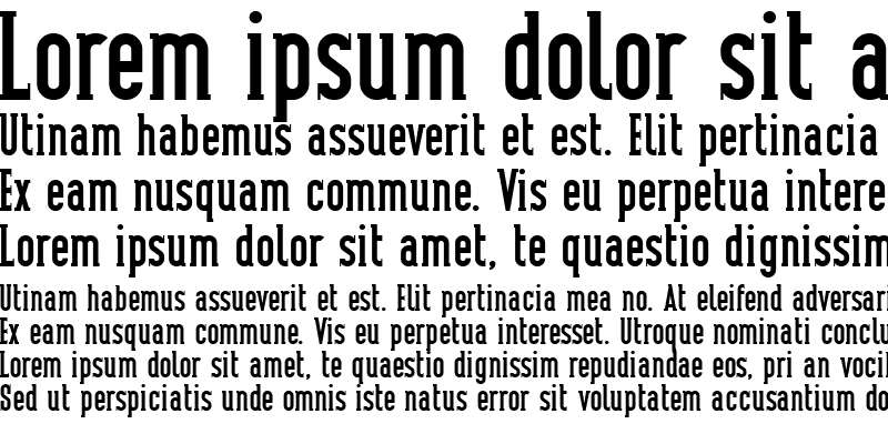 Sample of Pacific Standard Serif Bold