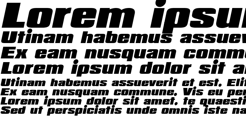 Sample of Padaloma Italic