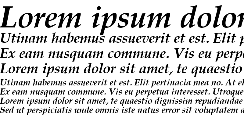 Sample of Padua Bold Italic