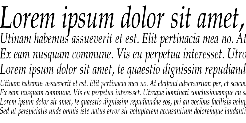 Sample of PaduaCondensed Italic