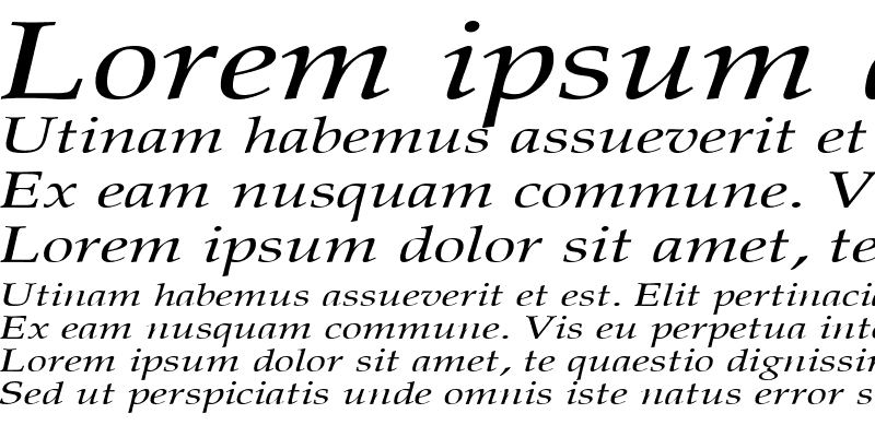 Sample of PaduaExtended Italic