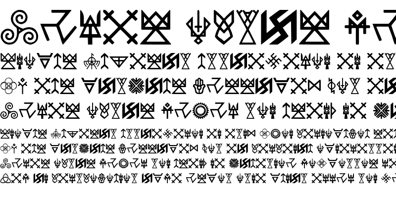 Sample of Pagan Symbols Regular