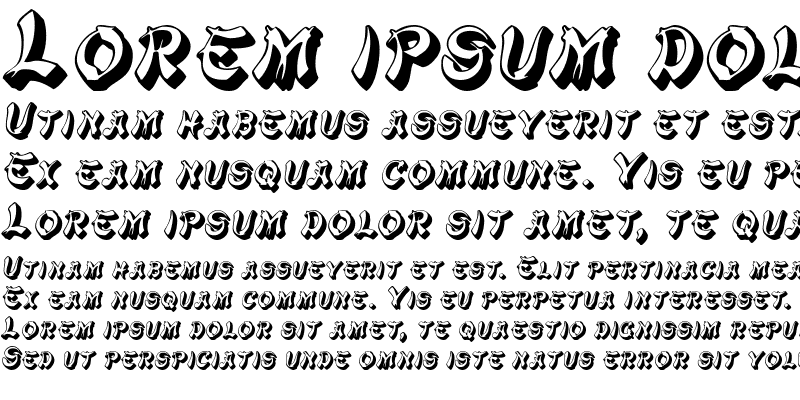Sample of PagodaSCapsSSK Italic