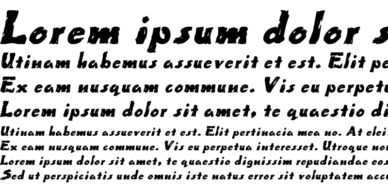 Sample of Paint-Extended Italic