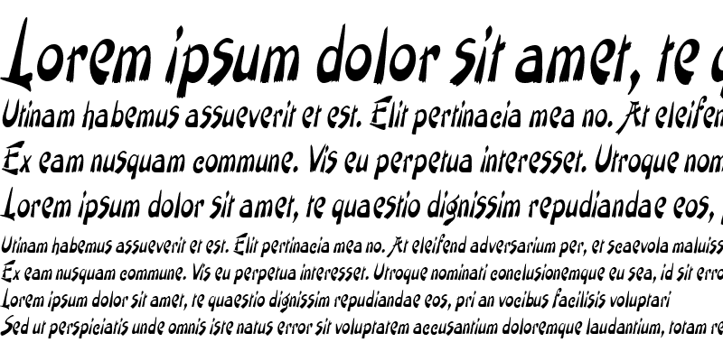 Sample of PaintbrushCondensed Italic