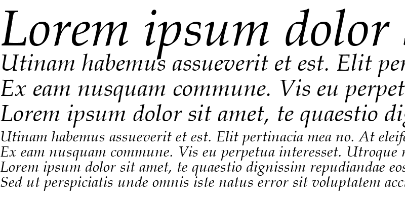 Sample of Palacio Normal-Italic