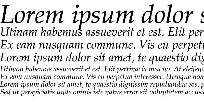 Sample of Palatine Italic