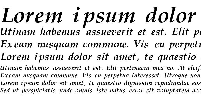Sample of Palatino-Bold-Italic