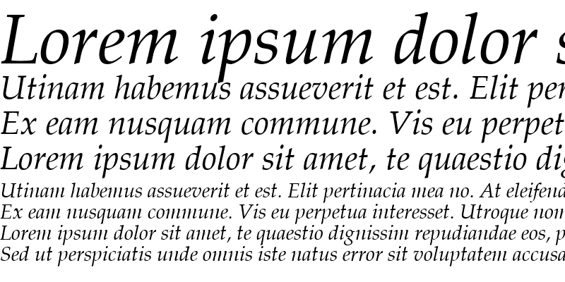 Sample of Palatino Italic