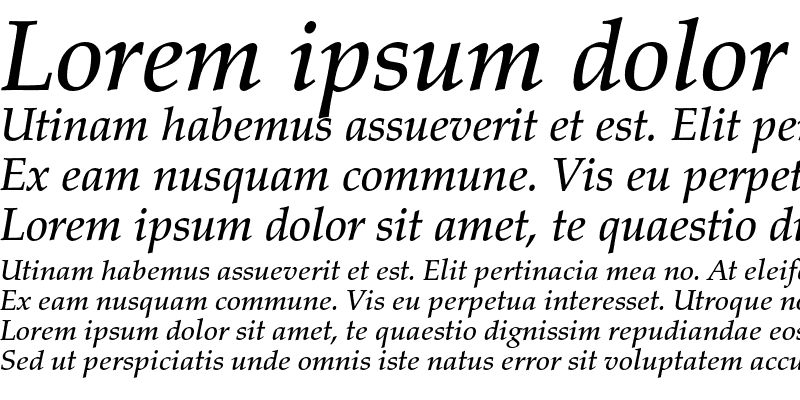 Sample of Palatino Medium Italic