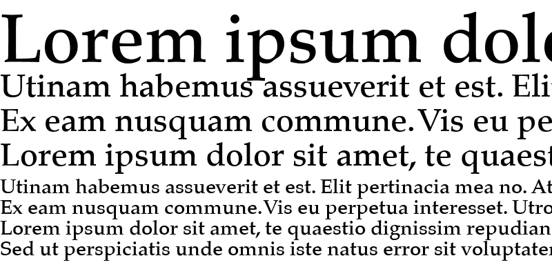 Sample of Palatino-Medium Medium