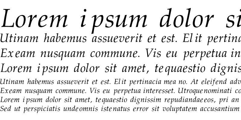 Sample of Palatino-Normal-Italic