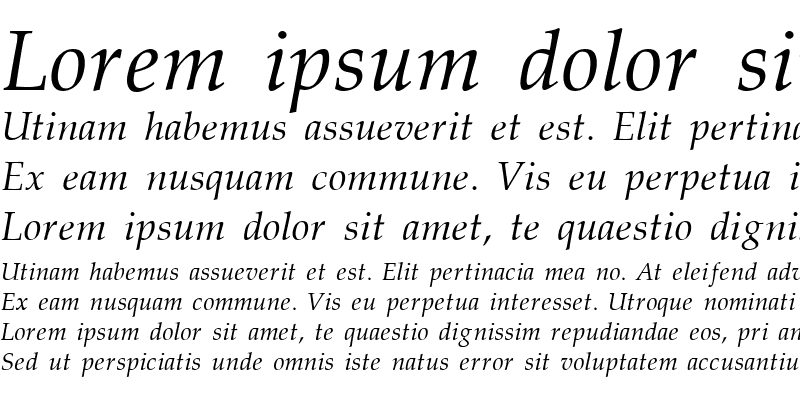 Sample of Palatino Normal-Italic
