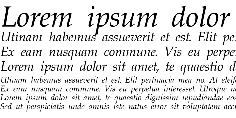 Sample of Palatino_A.Z_PS Normal-Italic