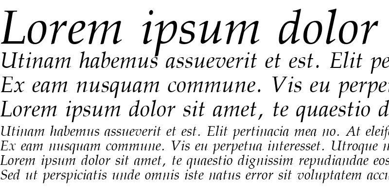 Sample of Palisade Italic