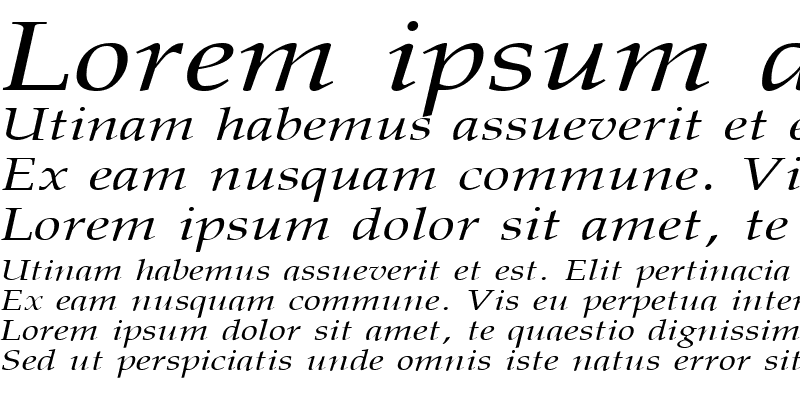 Sample of PalisadeBroad Italic