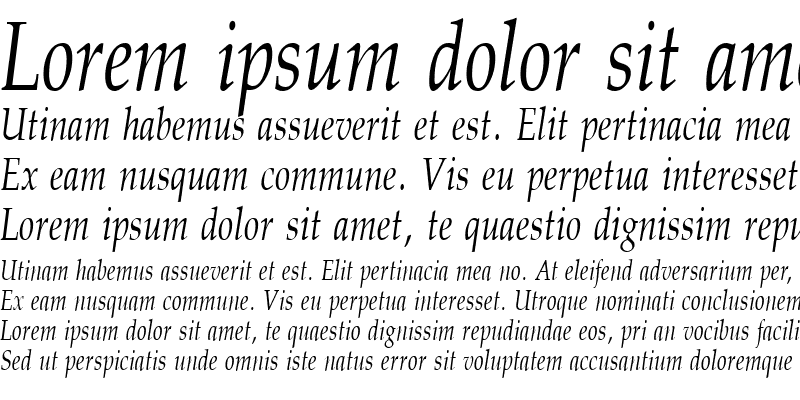 Sample of PalisadeCondensed Italic