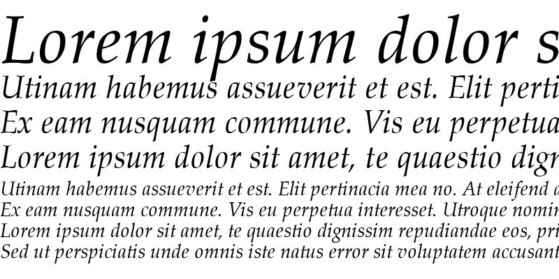 Sample of Palladius Italic