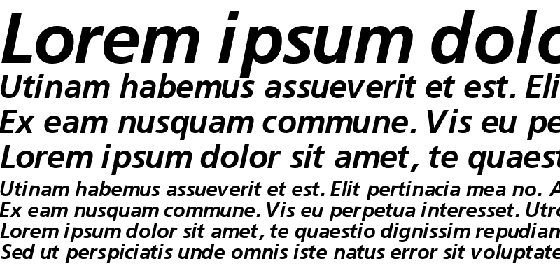 Sample of PalmaSSK Bold Italic