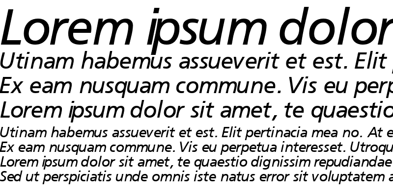 Sample of PalmaSSK Italic