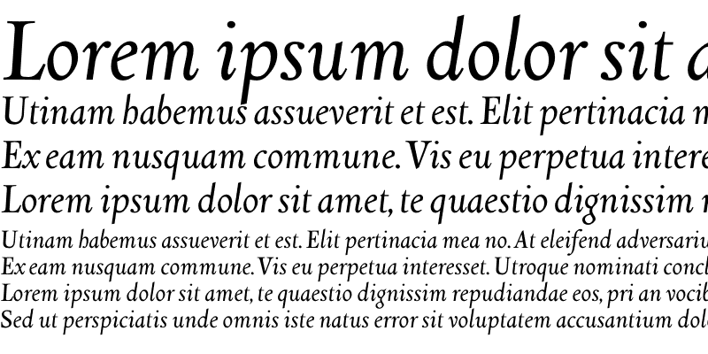 Sample of Pan DaMa Italic
